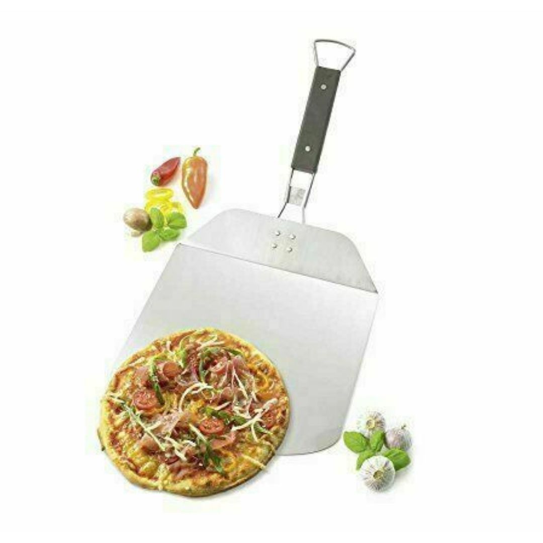 Pala para pizza de acero inoxidable con mango plegable
