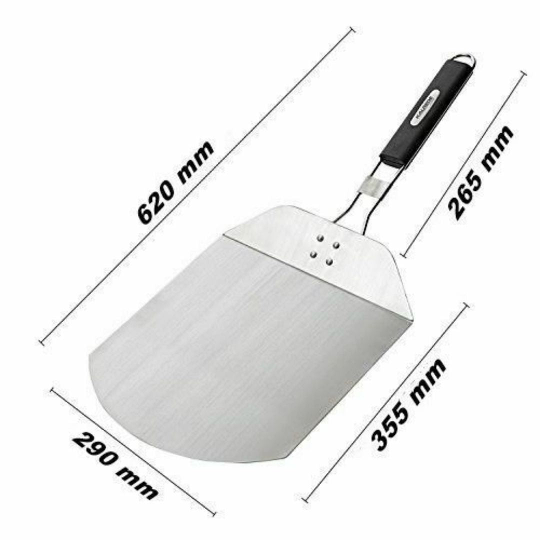 Pala para pizza de acero inoxidable con mango plegable