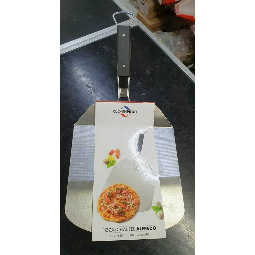 Pala para pizza de acero inoxidable con mango plegable