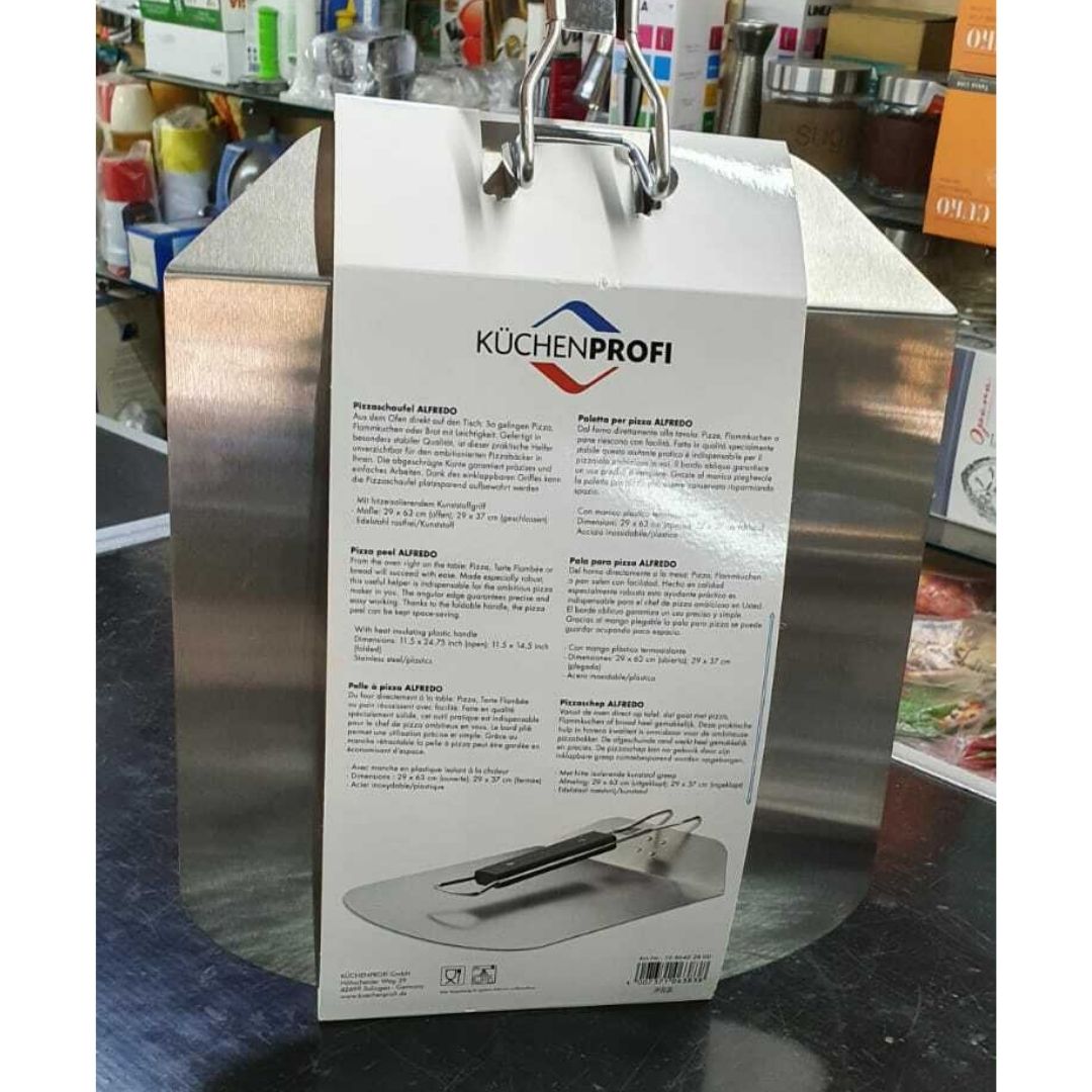 Pala para pizza de acero inoxidable con mango plegable