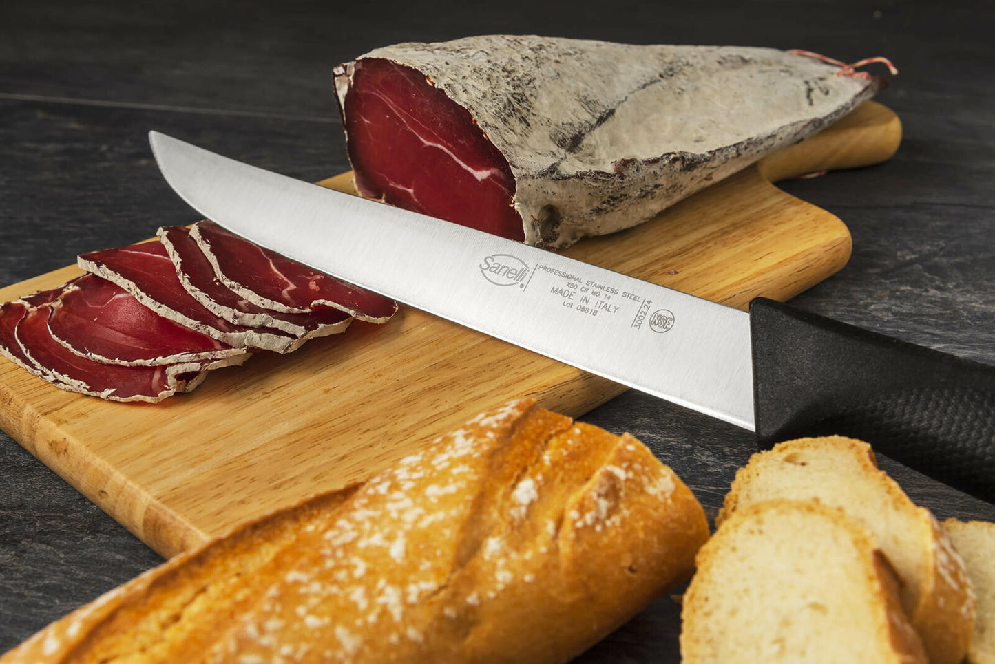 Ceppo Coltelli Obliquo 4 Pezzi Sanelli Skin, Made in Italy Taglienti