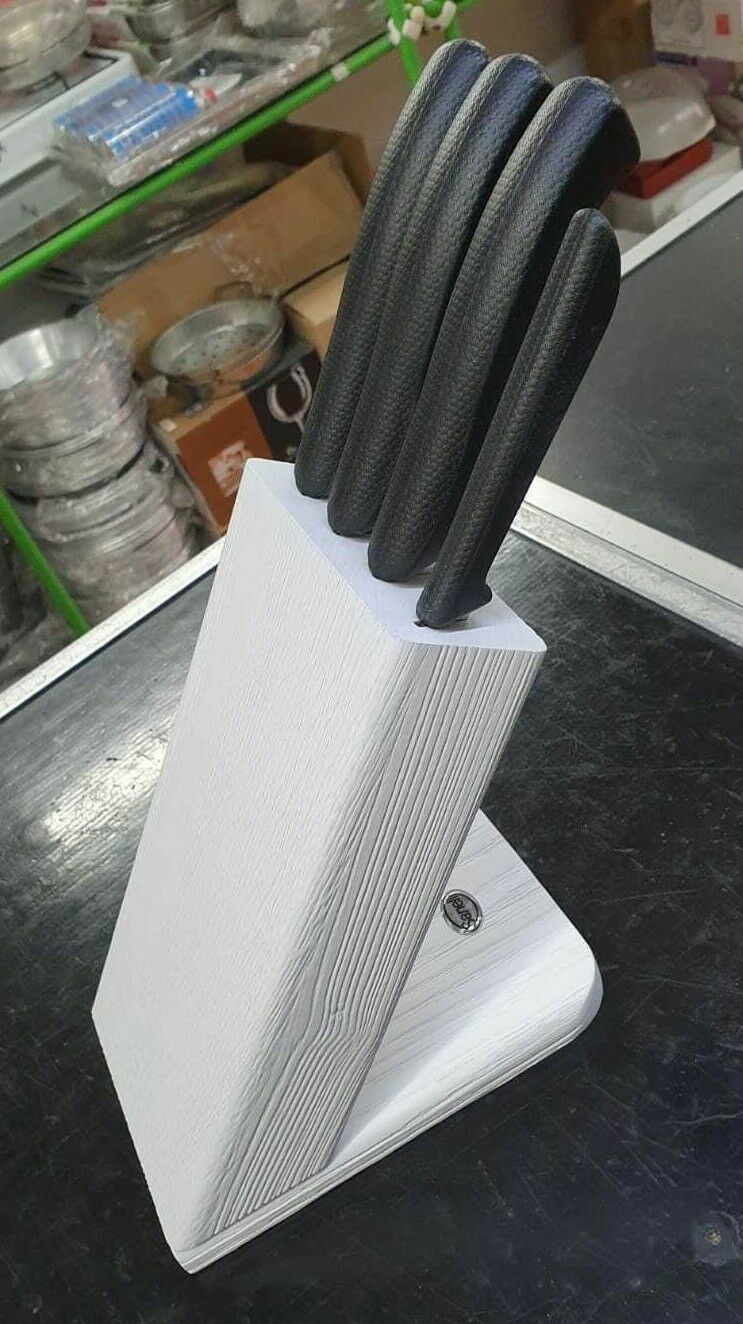 Ceppo Coltelli Obliquo 4 Pezzi Sanelli Skin, Made in Italy Taglienti