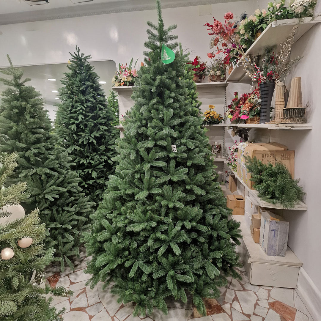 Bayum Largo Albero di Natale Varie Dimensioni Misto SILICONE + PVC 70%+30% , 210 / 240 CM Altezza Alta Qualità