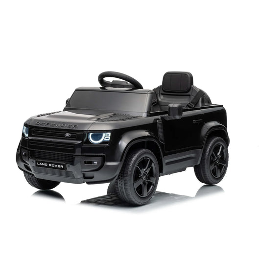 Land Rover Defender Small Auto Elettrica per Bambini 12V con Telecomando Parentale – Sedile in Pelle, Luci LED, Porte Apribili e Sospensioni