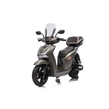 Honda SH125 FULL Motorino Elettrico per Bambini 12V con Luci LED, Ruote EVA e Bauletto Portaoggetti