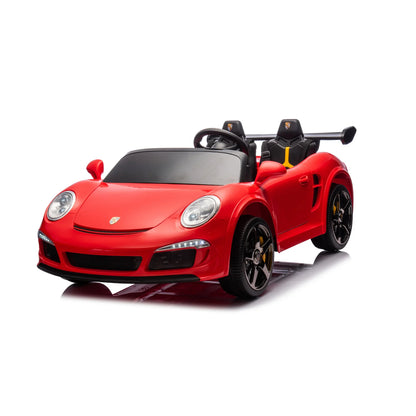 RUF BIG Porsche Macchina Elettrica per Bambini 24V 2 Posti con Telecomando, Display MP4, Sedile in Pelle