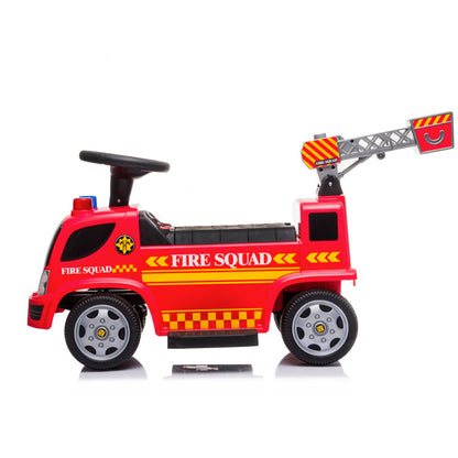 Electric Ride-On Fire Truck for Kids 6v