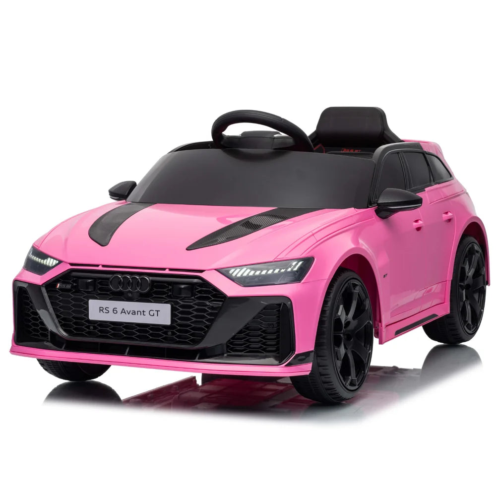 Audi RS6 GT Auto/Macchina Elettrica per Bambini 12V con Telecomando Parentale, Sedile in Pelle, MP3 USB SD, Luci LED, Porte Apribili e Sospensioni FULL OPTIONAL