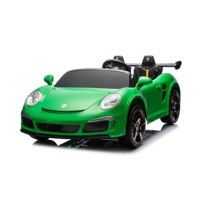 RUF BIG Porsche Macchina Elettrica per Bambini 24V 2 Posti con Telecomando, Display MP4, Sedile in Pelle