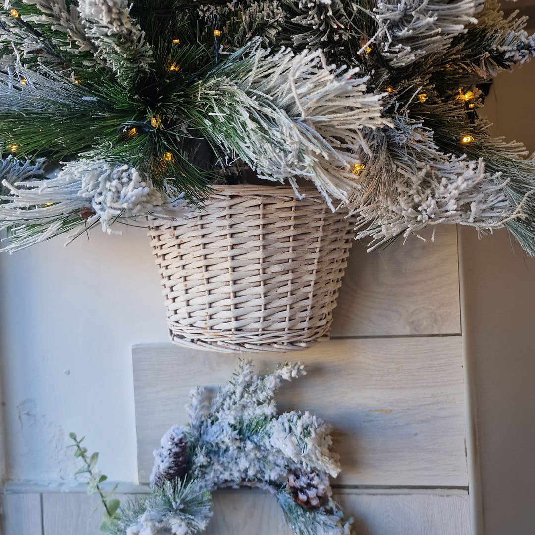 Aprica Innevato Albero di Natale da Parete Varie Dimensioni 125 cm, 155 cm e 185 cm