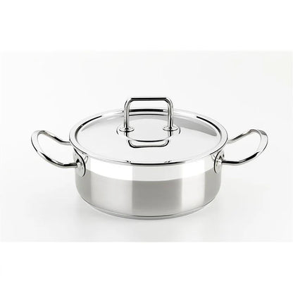 Batteria di Pentole Professionale Pintinox 18/10 BRA – Set 1/2 Persone – Triplo Fondo – Adatta anche a Induzione