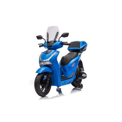 Honda SH125 FULL Motorino Elettrico per Bambini 12V con Luci LED, Ruote EVA e Bauletto Portaoggetti