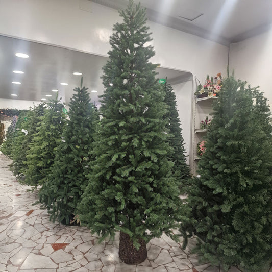 Finlandia Verde Albero di Natale 100% Silicone Alta Qualità Varie Dimensioni 180 / 210 / 240 cm Altezza