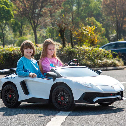 Lamborghini XXL Macchina Elettrica per Bambini Full Optional Extralarge + PROMO VIAGGIO , SUPPORTA ANCHE IL GENITORE