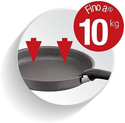Lagostina Ingenio Mineral Green Induction Wok 28 cm, Non-Stick Aluminum, Stone Effect