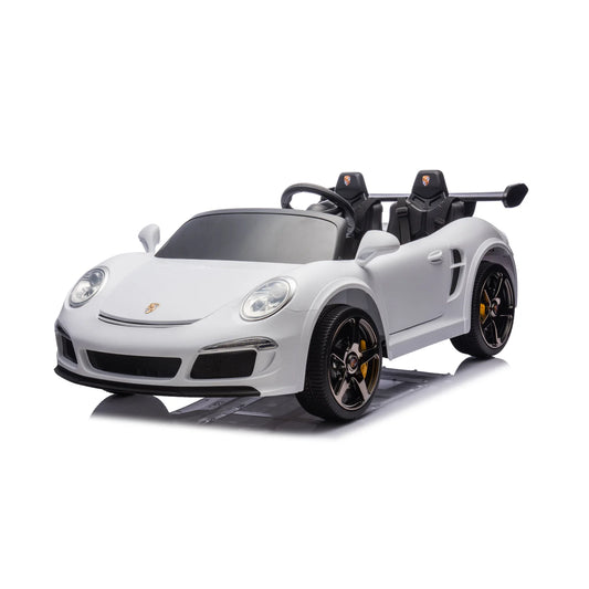 RUF BIG Porsche Macchina Elettrica per Bambini 24V 2 Posti con Telecomando, Display MP4, Sedile in Pelle