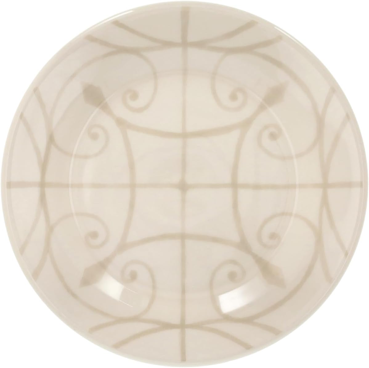 Tognana Servizio Tavola Vela Dahlia Ivory 18 Pezzi in Stoneware – Set Piatti 6 Persone Bianco Avorio con 2 Disegni Geometrici Coordinati