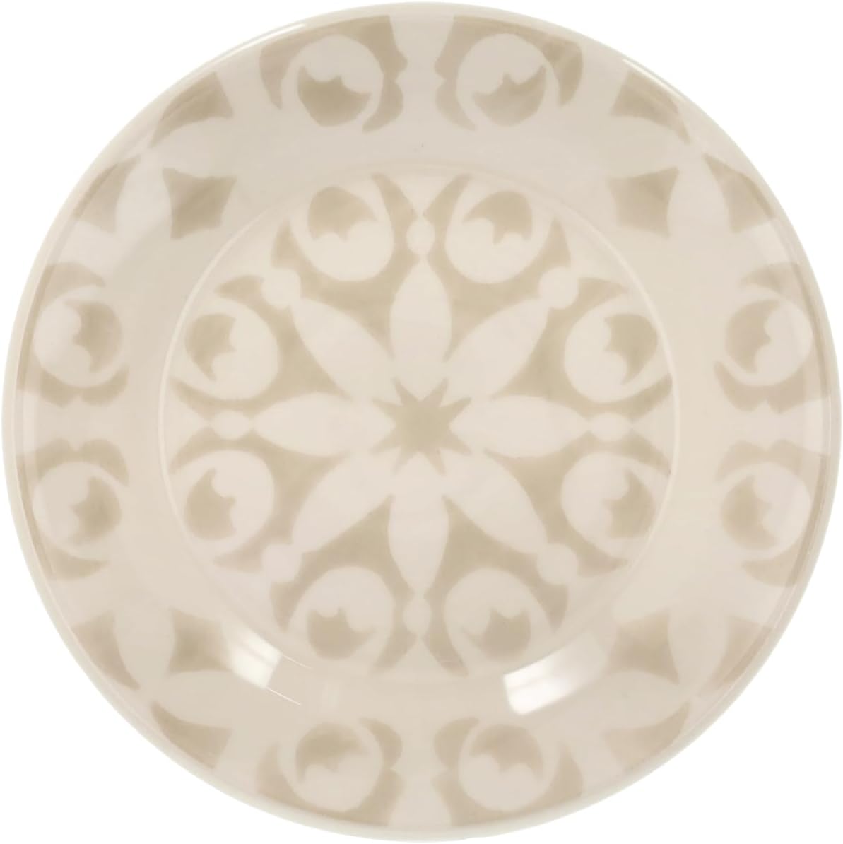 Tognana Servizio Tavola Vela Dahlia Ivory 18 Pezzi in Stoneware – Set Piatti 6 Persone Bianco Avorio con 2 Disegni Geometrici Coordinati