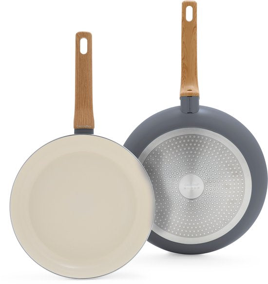 GreenPan Essence Set 2 Padelle 26 + 30 cm PFAS Free – Ceramica Antiaderente Diamond Infused per Induzione, Gas e Tutti i Piani Cottura