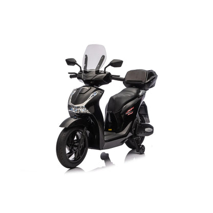 Honda SH125 FULL Motorino Elettrico per Bambini 12V con Luci LED, Ruote EVA e Bauletto Portaoggetti