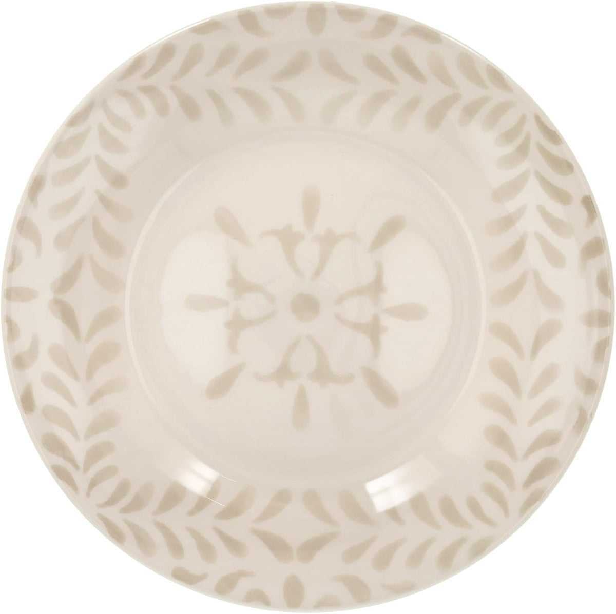 Tognana Servizio Tavola Vela Dahlia Ivory 18 Pezzi in Stoneware – Set Piatti 6 Persone Bianco Avorio con 2 Disegni Geometrici Coordinati