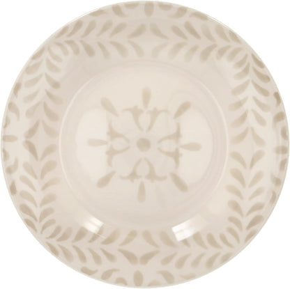 Tognana Servizio Tavola Vela Dahlia Ivory 18 Pezzi in Stoneware – Set Piatti 6 Persone Bianco Avorio con 2 Disegni Geometrici Coordinati