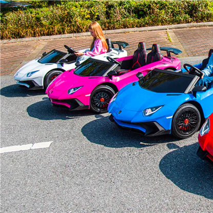 Lamborghini XXL Macchina Elettrica per Bambini Full Optional Extralarge + PROMO VIAGGIO , SUPPORTA ANCHE IL GENITORE