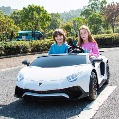 Lamborghini XXL Macchina Elettrica per Bambini Full Optional Extralarge + PROMO VIAGGIO , SUPPORTA ANCHE IL GENITORE