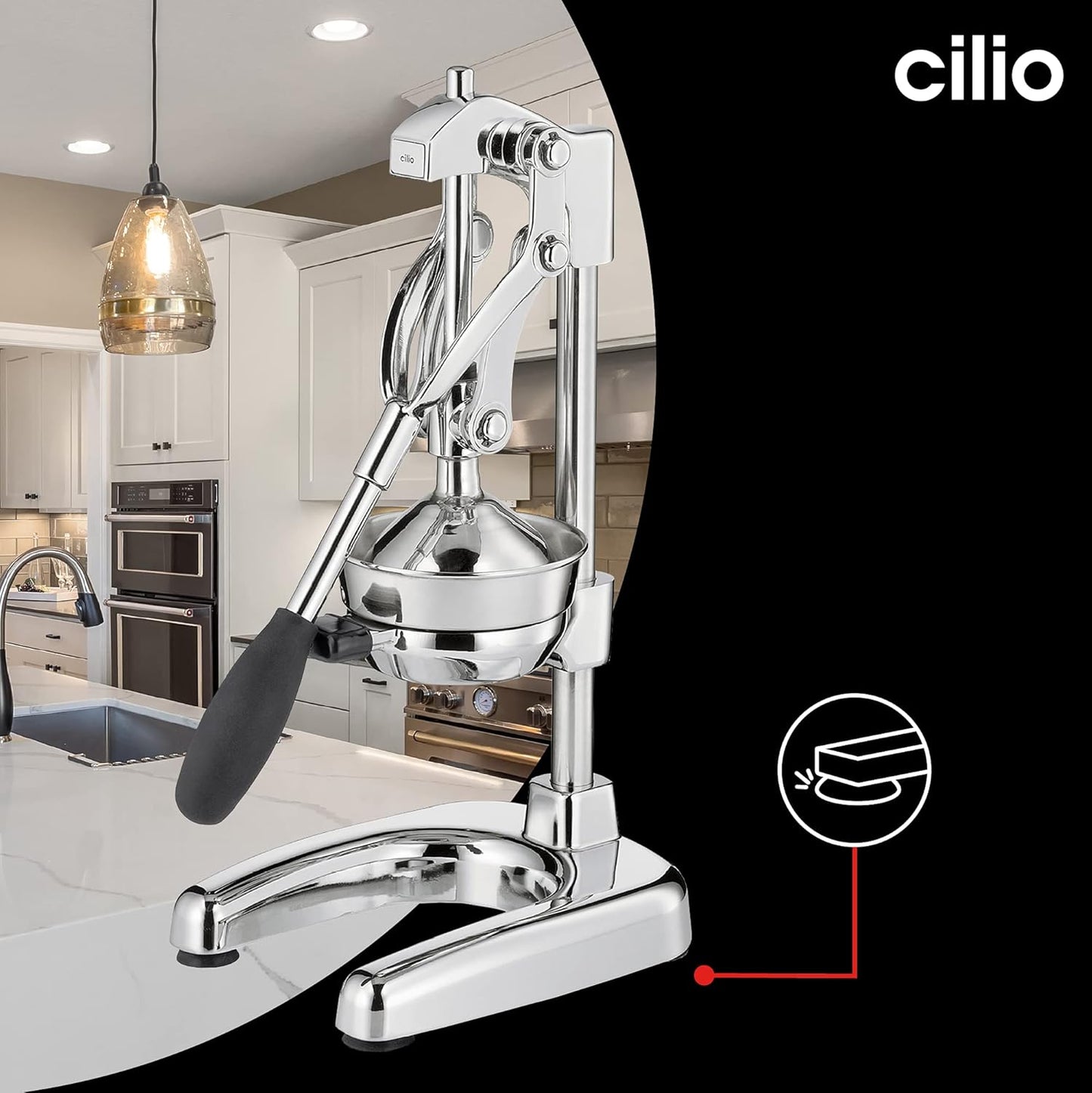 Cilio Professional Stainless Steel Citrus Squeezer Made in Germany