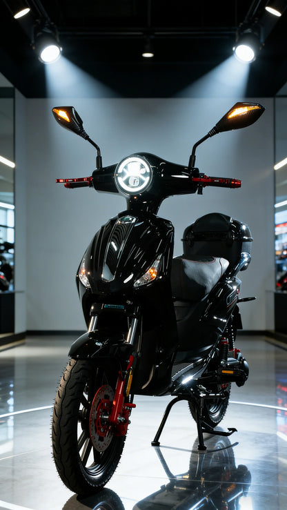 CITYALL V60 DURACEL Versione PREMIUM Scooter/Motorino Elettrico Luxury 1000W Omologato e Targabile 2 Posti con Batteria Litio 60V 31Ah – Ammortizzatori Posteriori a Gas, Autonomia fino a 60 Km, Bluetooth, NFC, Full Optional