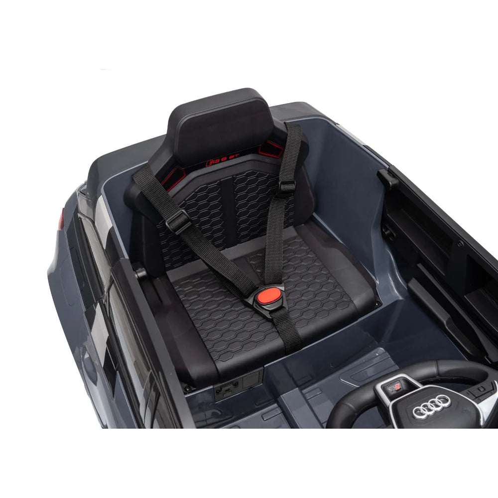 Audi RS6 GT Auto/Macchina Elettrica per Bambini 12V con Telecomando Parentale, Sedile in Pelle, MP3 USB SD, Luci LED, Porte Apribili e Sospensioni FULL OPTIONAL