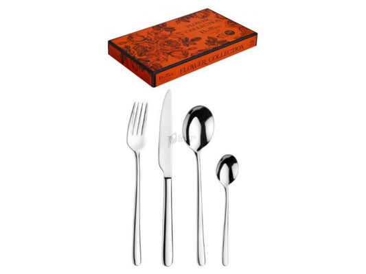 Set 24 pezzi Posate PINTINOX Flower Iris in Acciaio Inox 18/10 – Collezione Elegante per 6 Persone