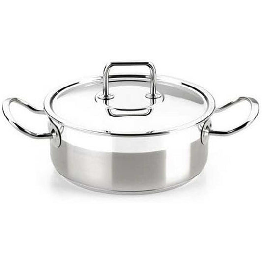 BRA Professional Saucepan with Handles and Lid 18/10 Stainless Steel Various Sizes