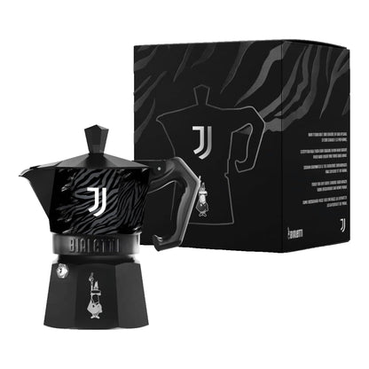 Bialetti Moka Express Juventus 3 Tazze – Caffettiera Originale Juventus FC Bianconera in Alluminio con Design Zebrato – Edizione Speciale da Collezione, Idea Regalo Tifosi Juve