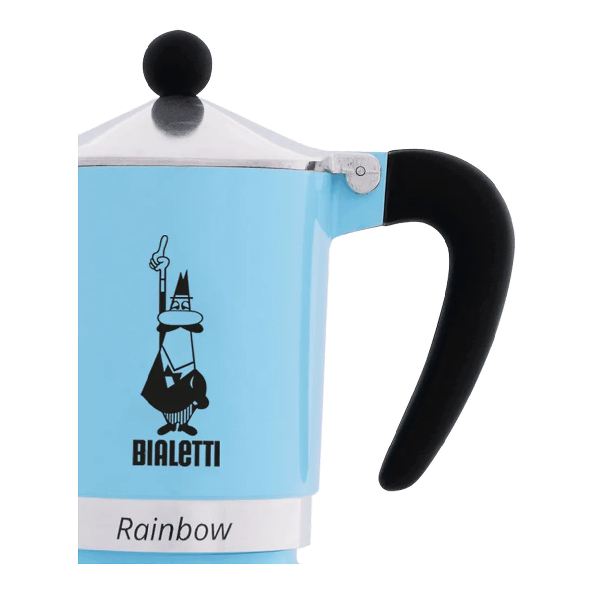 Bialetti Rainbow – Caffettiera Moka Colorata in Alluminio, Disponibile in Verde, Celeste e Giallo, da 1 o 3 Tazze