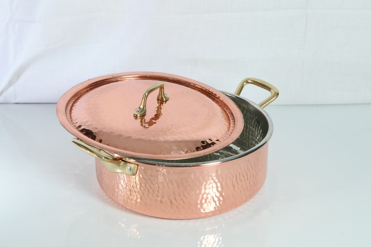 Copper Saucepan 2 Handles Professional Tinned MADE IN ITALY