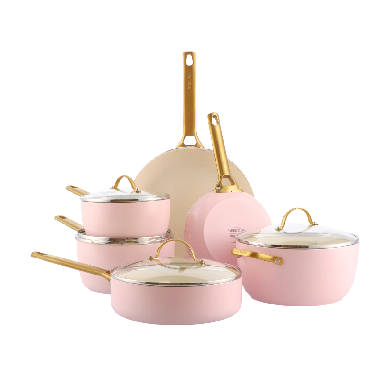 GreenPan Padova Set Pentole Antiaderenti Ceramica 10 Pezzi anche Induzione Thermolon™ Senza PFAS  PFOA