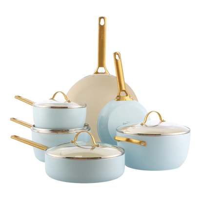 GreenPan Padova Set Pentole Antiaderenti Ceramica 10 Pezzi anche Induzione Thermolon™ Senza PFAS  PFOA