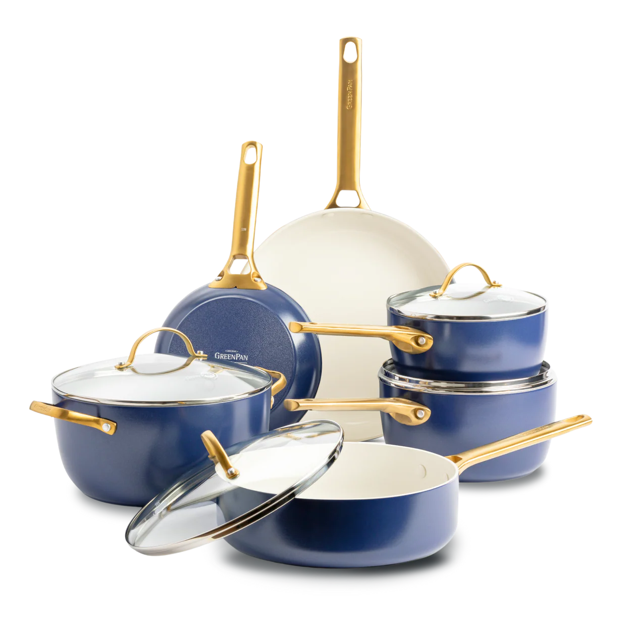 GreenPan Padova Set Pentole Antiaderenti Ceramica 10 Pezzi anche Induzione Thermolon™ Senza PFAS  PFOA