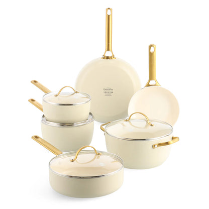 GreenPan Padova Set Pentole Antiaderenti Ceramica 10 Pezzi anche Induzione Thermolon™ Senza PFAS  PFOA