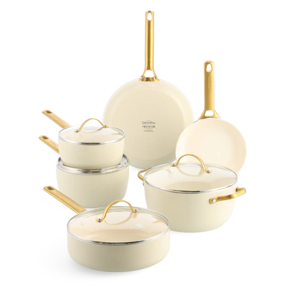 GreenPan Padova Set Pentole Antiaderenti Ceramica 10 Pezzi anche Induzione Thermolon™ Senza PFAS  PFOA