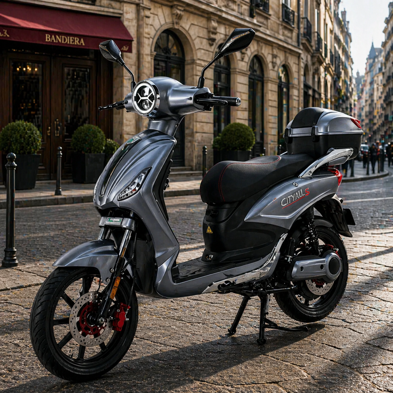 CityAll S Motorino Elettrico 1000W Nero Lucido – Scooter Elettrico 60V 20Ah Omologabile Targabile Bluetooth NFC