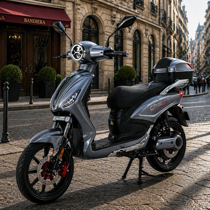 CityAll S Motorino Elettrico 1000W Nero Lucido – Scooter Elettrico 60V 20Ah Omologabile Targabile Bluetooth NFC