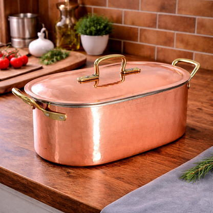 Professional Tin Plated Copper Fish Kettle