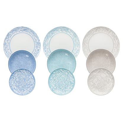 Tognana Servizio Tavola Madison Celine 18 Pezzi in Porcellana Multicolor – Set Piatti 6 Persone Adatto Anche a Lavastoviglie e Microonde