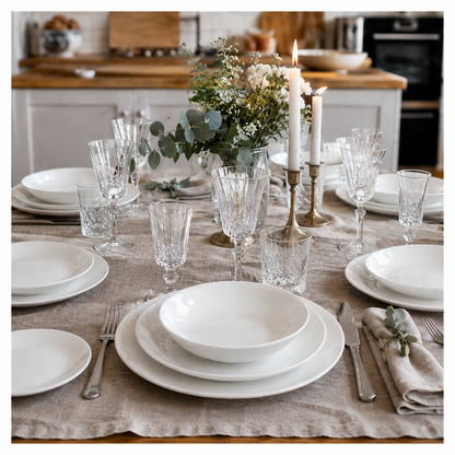 White Plate Seville Porcelain Saturnia 