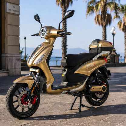 CityAll S Motorino Elettrico 1000W Gold – Scooter Elettrico 60V 20Ah Omologabile Targabile Bluetooth NFC