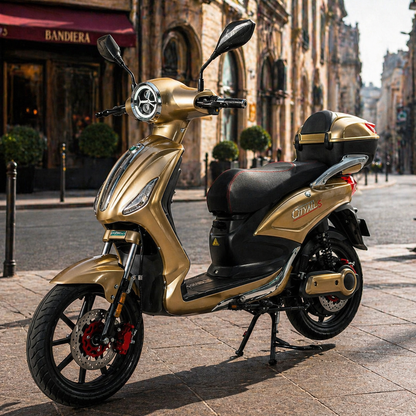 CityAll S Motorino Elettrico 1000W Gold – Scooter Elettrico 60V 20Ah Omologabile Targabile Bluetooth NFC