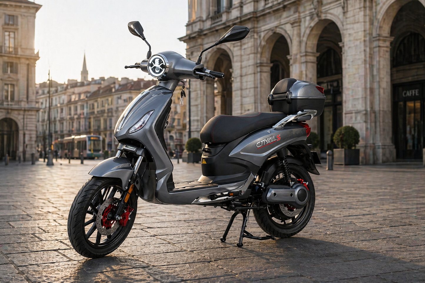 CityAll S Motorino Elettrico 1000W Nero Lucido – Scooter Elettrico 60V 20Ah Omologabile Targabile Bluetooth NFC