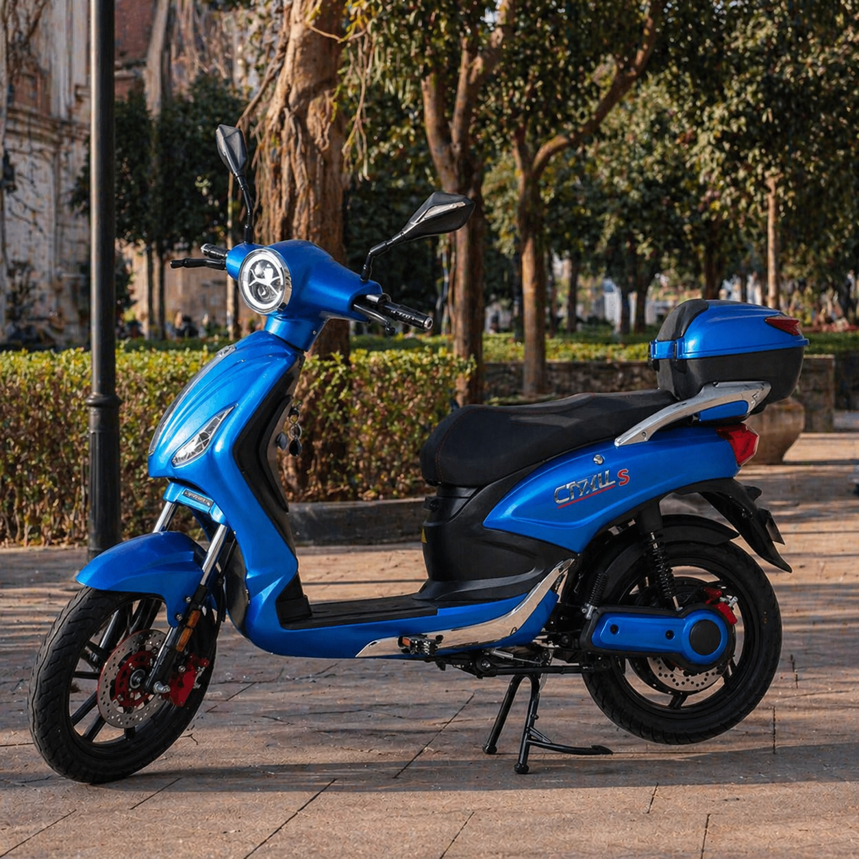 CityAll S Motorino Elettrico 1000W Blu Lucido – Scooter Elettrico 60V 20Ah Omologabile, Targabile con Bluetooth e NFC